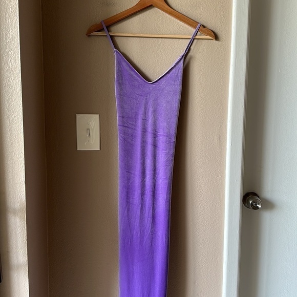 URBAN OUTFITTERS Purple Y2K Velvet Cris Cross Back Maxi Dress - Picture 5 of 10